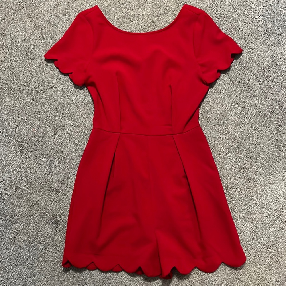 Scallop detail romper